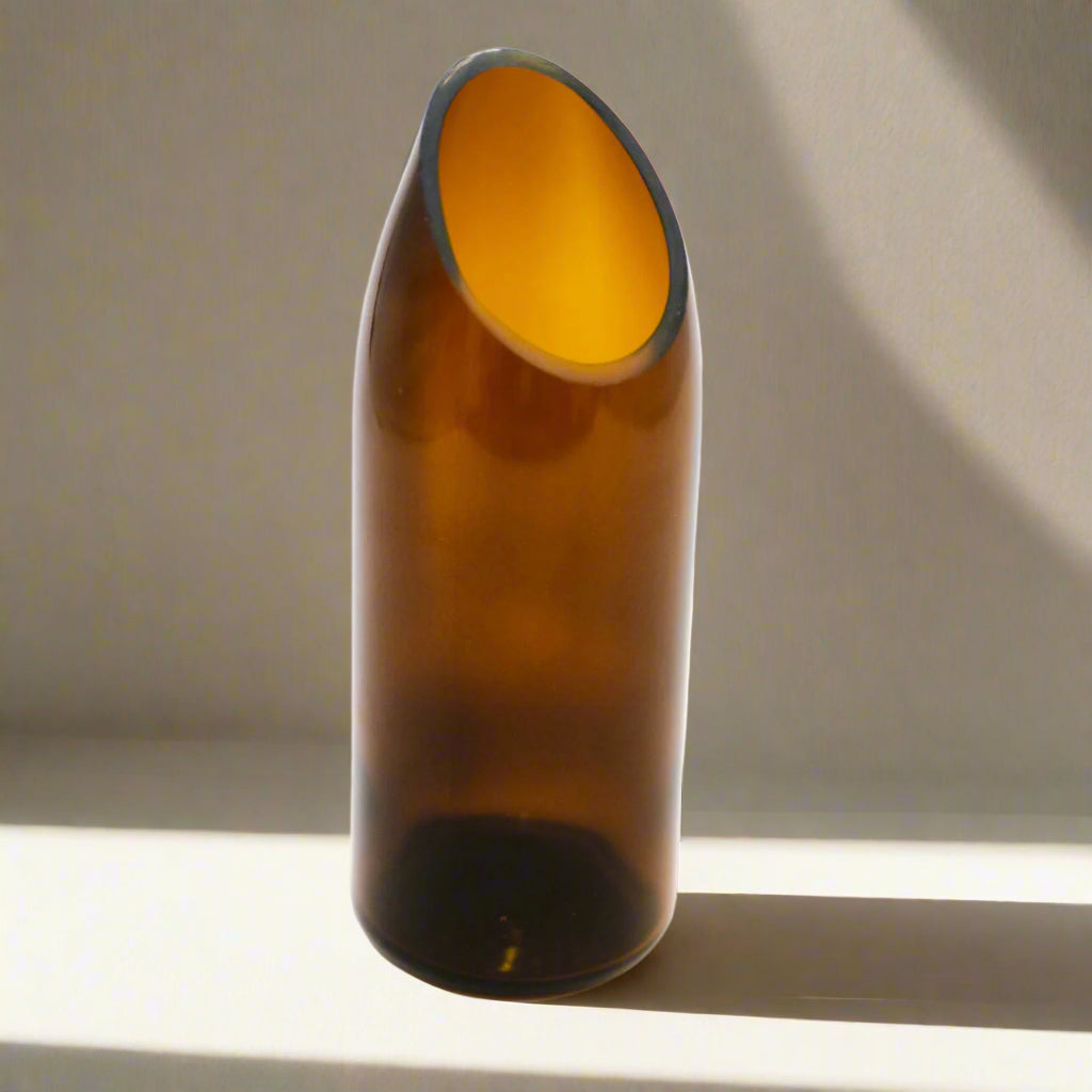 Amber Slanted Vase