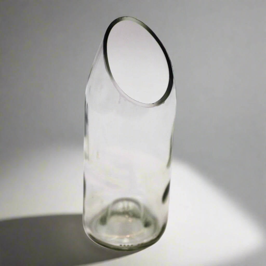 Clear Slanted Vase