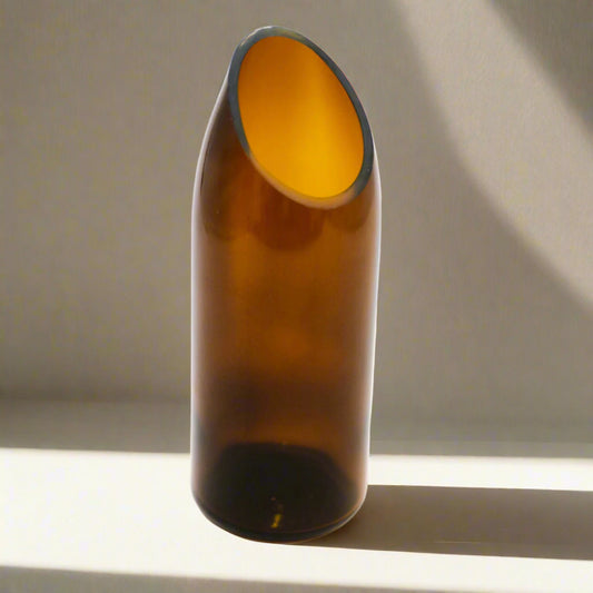 Amber Slanted Vase