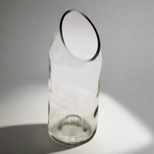 Clear Slanted Vase