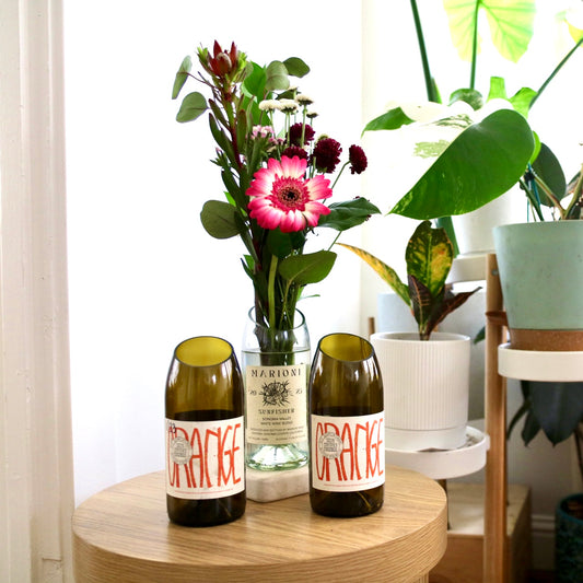 Green Slanted Vase